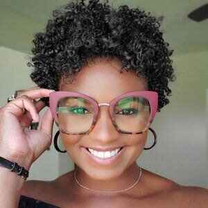 Women Oversized Cat Eye Blue Light Blocking Glasses Vintage Style Old-School | R